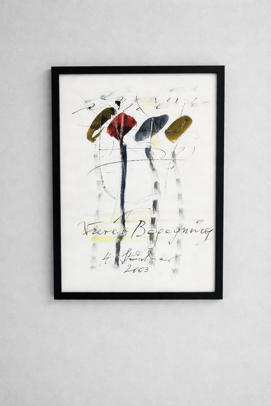 Hans Staudacher Gemälde zeichnung mischtechnik